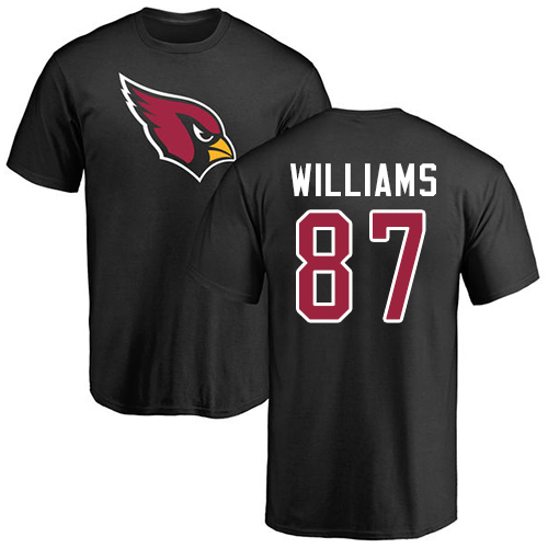 Arizona Cardinals Men Black Maxx Williams Name And Number Logo NFL Football #87 T Shirt->arizona cardinals->NFL Jersey